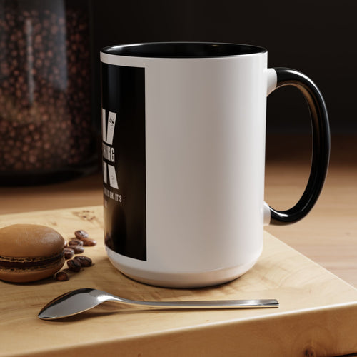 Everything OK? Distressed Typography Accent Mug — “OK / EVERYTHING” Sarcastic 11/15oz