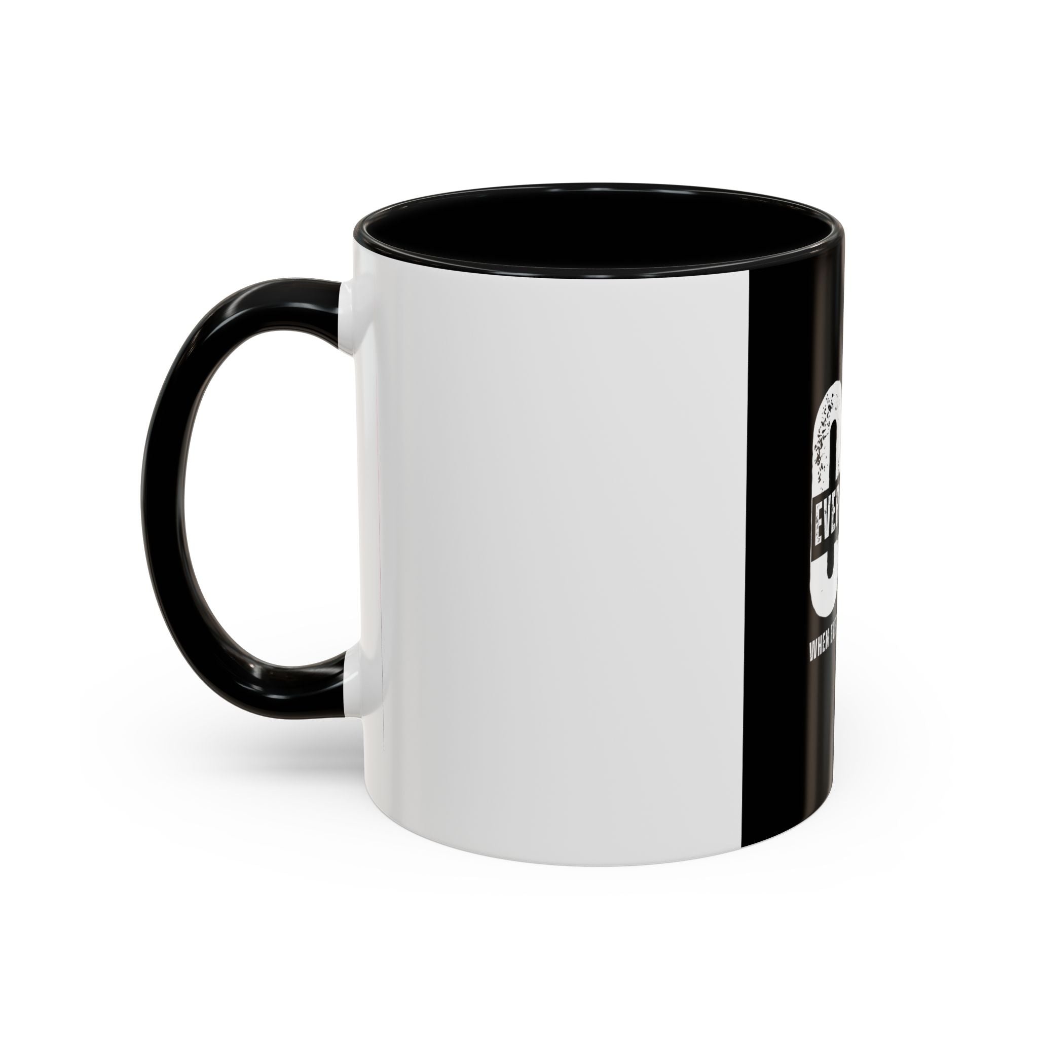 Everything OK? Distressed Typography Accent Mug — “OK / EVERYTHING” Sarcastic 11/15oz